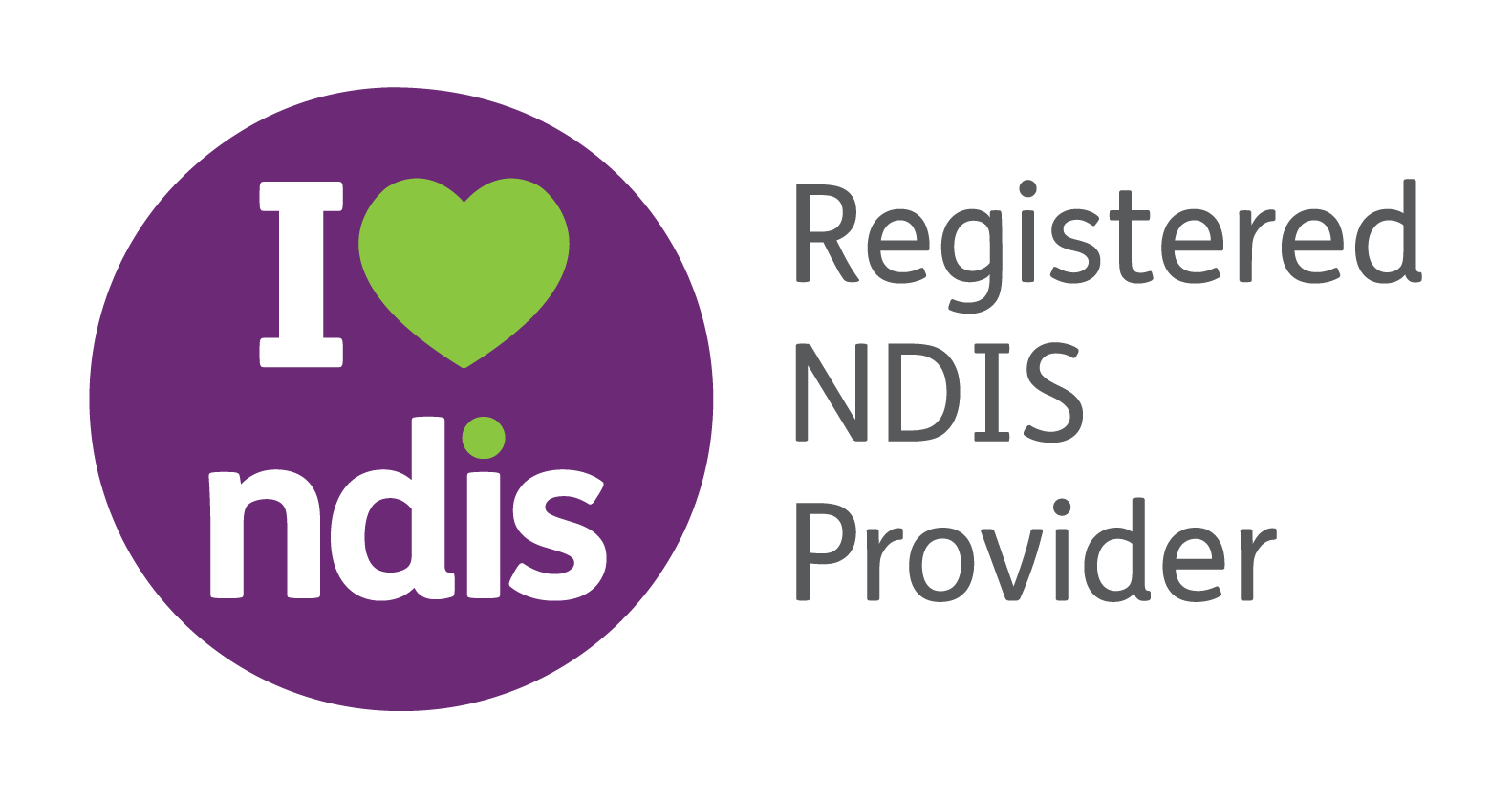 I heart NDIS Registered provider logo